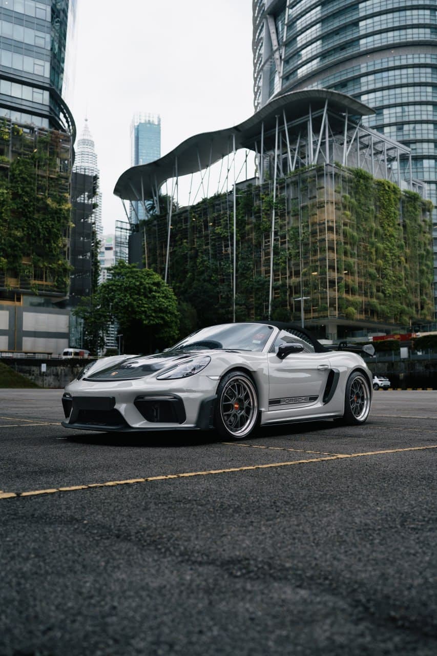 2022 Porsche 718 Spyder available for sports car hire in Kuala Lumpur